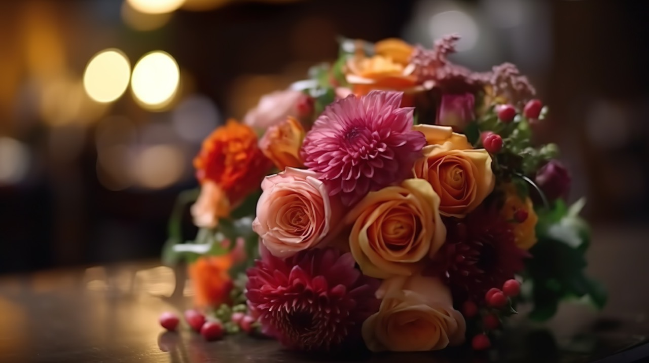 wunderschöner Brautstraß bei einer Hochzeit aus Liebe,