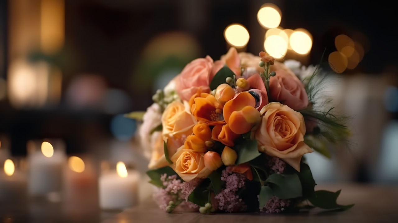 wunderschöner Brautstraß bei einer Hochzeit aus Liebe,