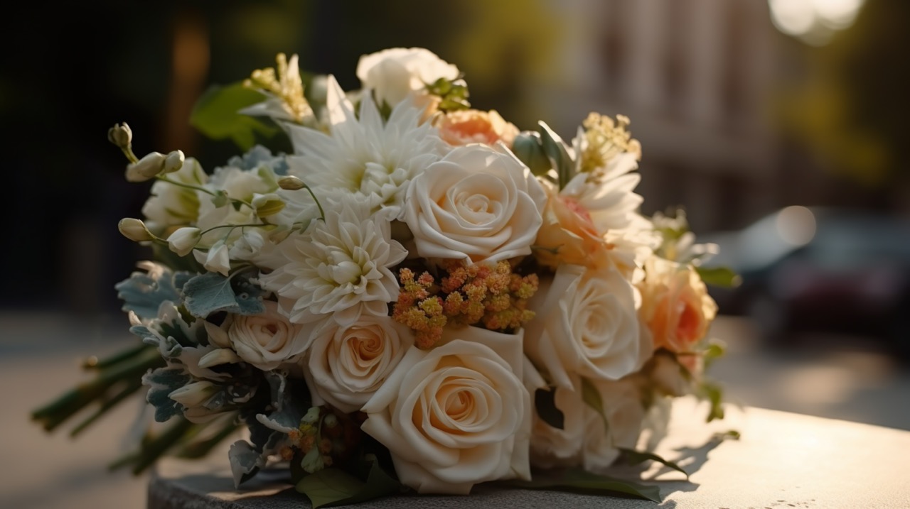 wunderschöner Brautstraß bei einer Hochzeit aus Liebe,